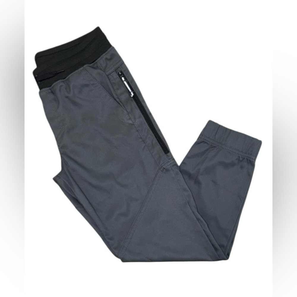 Wrangler Boys' grey pants, size 10 US, adjustable sports pants,Gray Jogger Pants